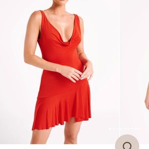 Meshki Vermillion Red mini dress